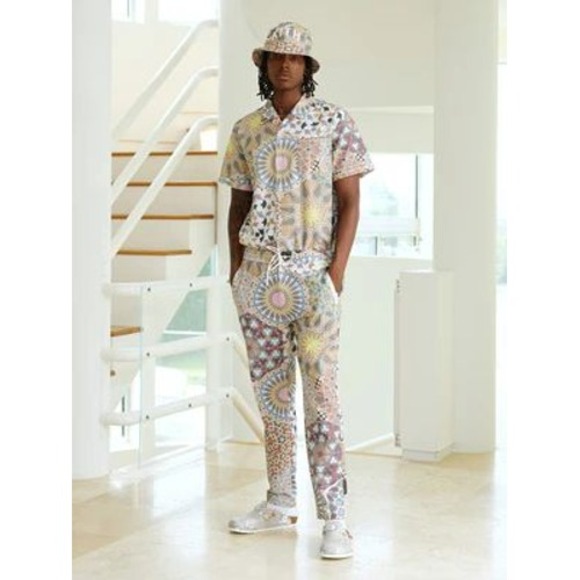 Kith Stryker Seersucker Moroccan Print Pant L